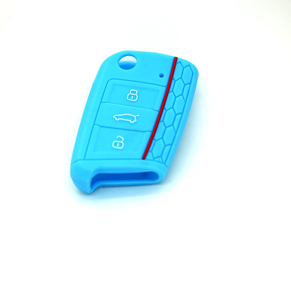 Golf7 car key cover,purple, 3 buttons.