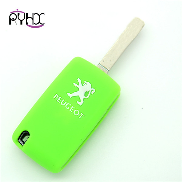 Peogeot  207 key fob cases|covers|protectors|skins with logo for Peogeot  207|307|308|407,3 buttons,a variety of colors,completely natural silicone.