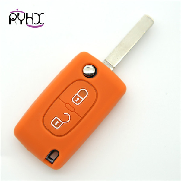 Peogeot  207 key fob cases|covers|protectors|skins with logo for Peogeot  207|307|308|407,3 buttons,a variety of colors,completely natural silicone.