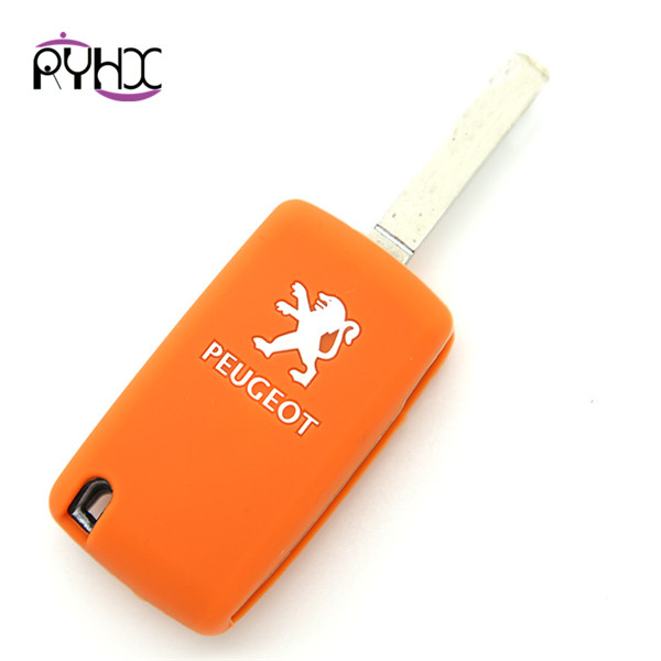 Peogeot  207 key fob cases|covers|protectors|skins with logo for Peogeot  207|307|308|407,3 buttons,a variety of colors,completely natural silicone.