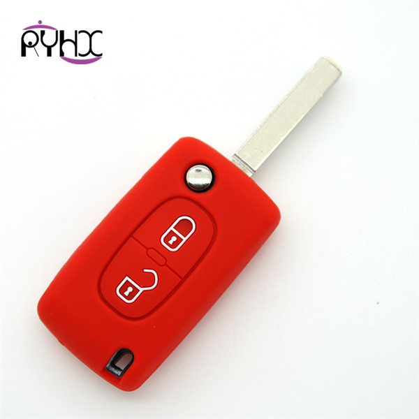 Peogeot  207 key fob cases|covers|protectors|skins with logo for Peogeot  207|307|308|407,3 buttons,a variety of colors,completely natural silicone.