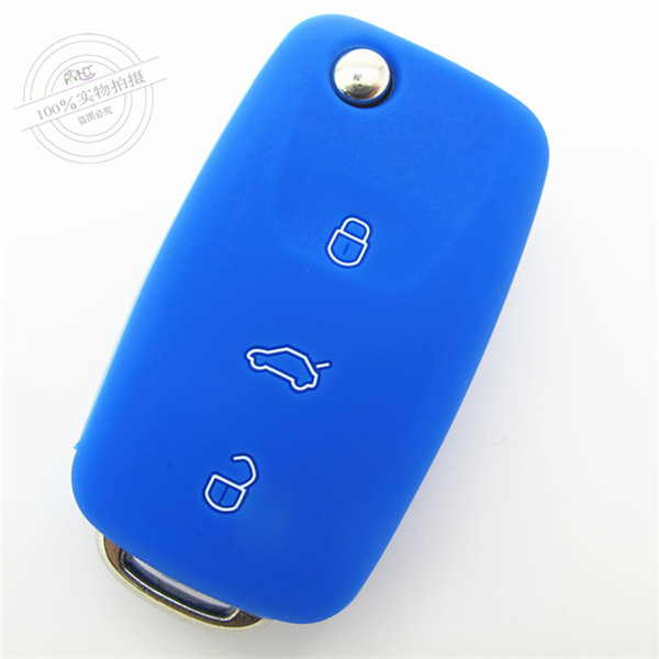 Volkswagen generic car key cover |Case|protector|skin with logo,3 buttons,completely natural silicone.