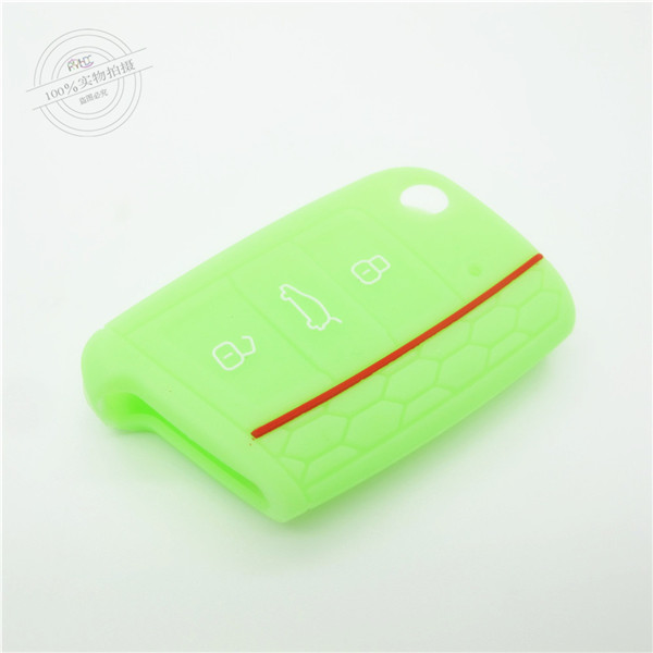  Golf7 car key cover,glow green in the dark,3 buttons.