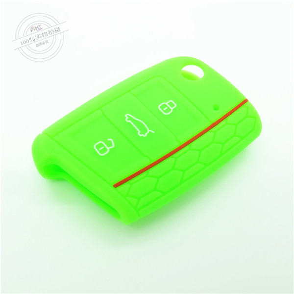  Golf7 car key cover,glow green in the dark,3 buttons.