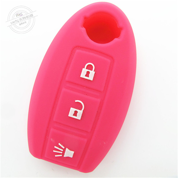 Nissan MARCH key fob covers|cases|protectors|skins with logo for Livina|Tiida|Qashqai ,3 buttons,a variety of colors,completely natural silicone.