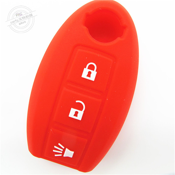 Nissan MARCH key fob covers|cases|protectors|skins with logo for Livina|Tiida|Qashqai ,3 buttons,a variety of colors,completely natural silicone.