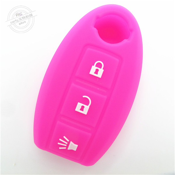 Nissan MARCH key fob covers|cases|protectors|skins with logo for Livina|Tiida|Qashqai ,3 buttons,a variety of colors,completely natural silicone.