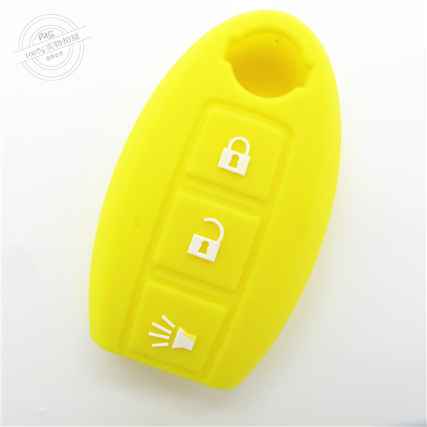 Nissan MARCH key fob covers|cases|protectors|skins with logo for Livina|Tiida|Qashqai ,3 buttons,a variety of colors,completely natural silicone.