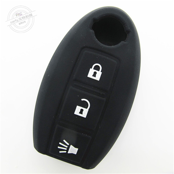 Nissan MARCH key fob covers|cases|protectors|skins with logo for Livina|Tiida|Qashqai ,3 buttons,a variety of colors,completely natural silicone.