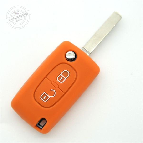 Peogeot  307 key fob covers|cases|protectors|skins with logo for Peogeot  207|308|407,2 buttons,a variety of colors,completely natural silicone.