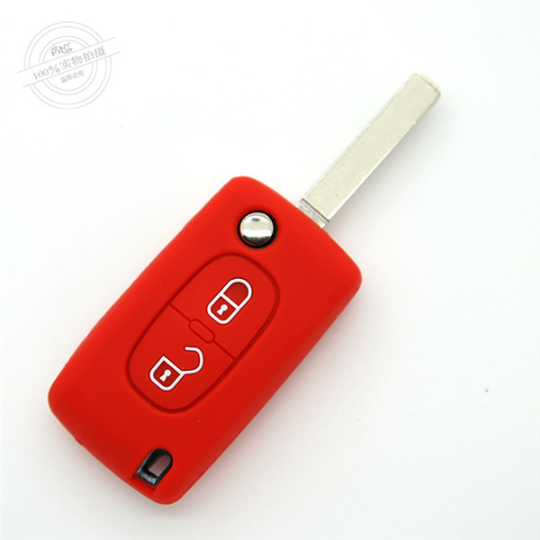 Peogeot  307 key fob covers|cases|protectors|skins with logo for Peogeot  207|308|407,2 buttons,a variety of colors,completely natural silicone.