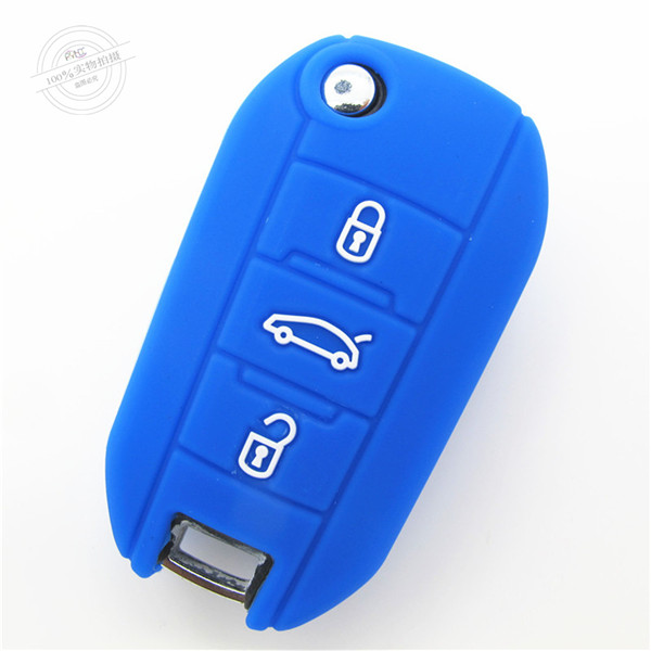 Peogeot 308 key remote covers|cases|protectors|skins with logo,3 buttons,a variety of colors,completely natural silicone.
