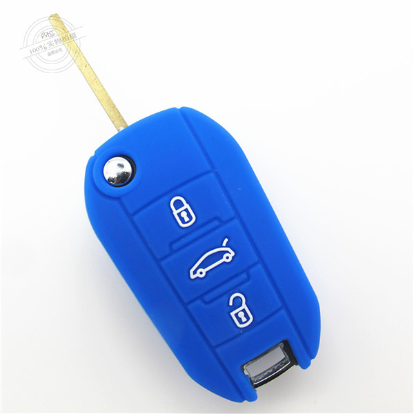 Peogeot 308 key remote covers|cases|protectors|skins with logo,3 buttons,a variety of colors,completely natural silicone.