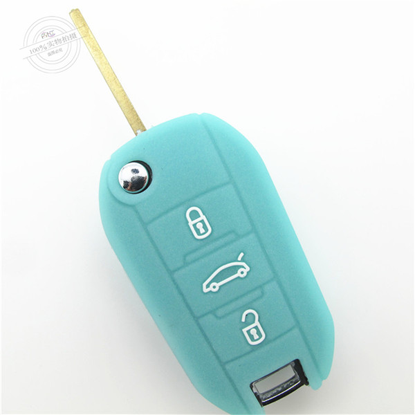 Peogeot 308 key remote covers|cases|protectors|skins with logo,3 buttons,a variety of colors,completely natural silicone.