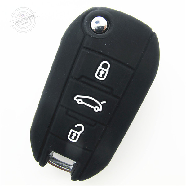 Peogeot 308 key remote covers|cases|protectors|skins with logo,3 buttons,a variety of colors,completely natural silicone.