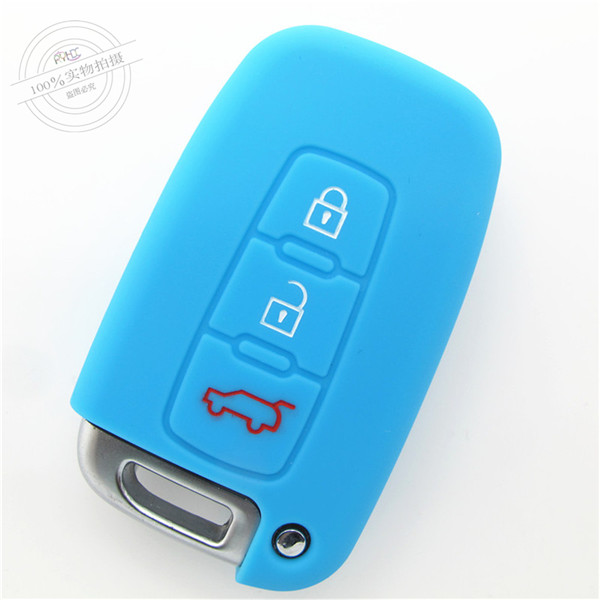 Hyundai Tucson IX35 key fob covers|cases|protectors|skins with logo for Santa Fe IX45,3 buttons,a variety of colors,completely natural silicone.