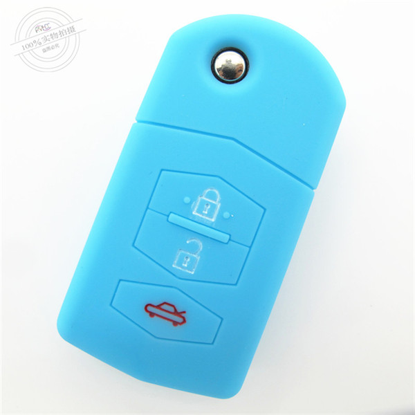 Mazda M6 key cases|covers|protectors|skins with logo for Mazda M3,3 buttons,a variety of colors,completely natural silicone.