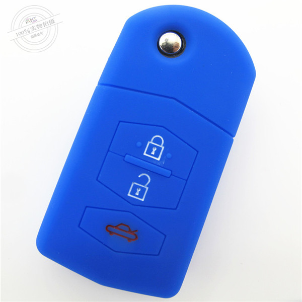 Mazda M6 key cases|covers|protectors|skins with logo for Mazda M3,3 buttons,a variety of colors,completely natural silicone.