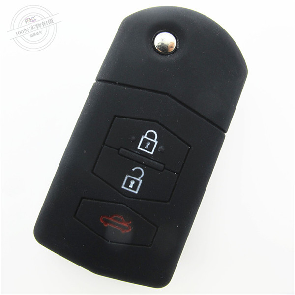 Mazda M6 key cases|covers|protectors|skins with logo for Mazda M3,3 buttons,a variety of colors,completely natural silicone.
