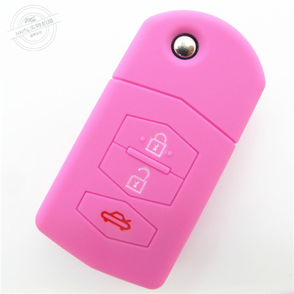 Mazda M6 key cases|covers|protectors|skins with logo for Mazda M3,3 buttons,a variety of colors,completely natural silicone.