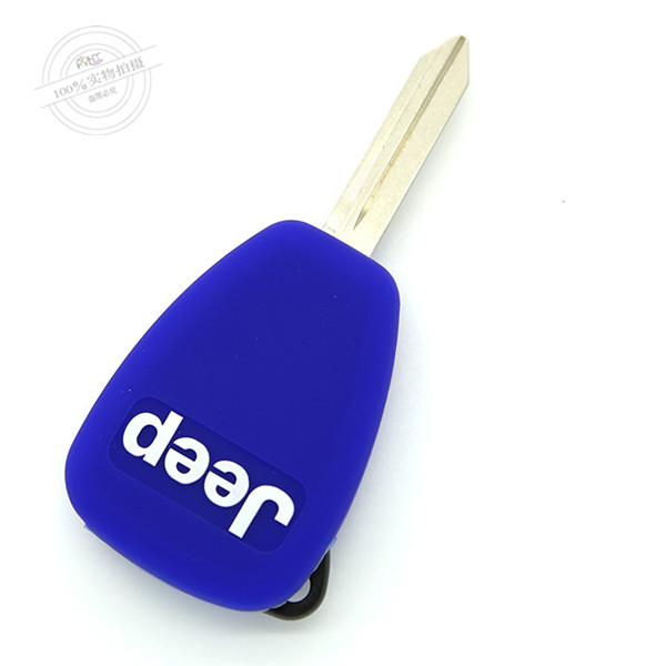 Jeep Free passengers key fob covers|cases|protectors|skins with logo for Compass|free light,8 colors,completely natural silicone.