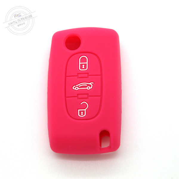Citroen key fob covers|cases|protectors|skins without logo,3 Buttons,10 colors,completely natural silicone.