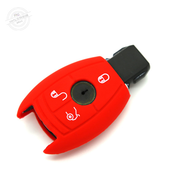 Original Factory Mercedes Silicone key cover|cases|protectors|skins with logo,9 colors completely natural silicone and 3 buttons for most Benz models
