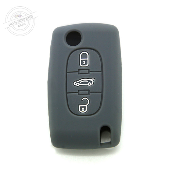  Citroen car key cases|covers|protectors|skins without logo,3 Buttons,10 colors,completely natural silicone.