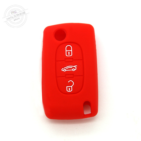  Citroen car key cases|covers|protectors|skins without logo,3 Buttons,10 colors,completely natural silicone.