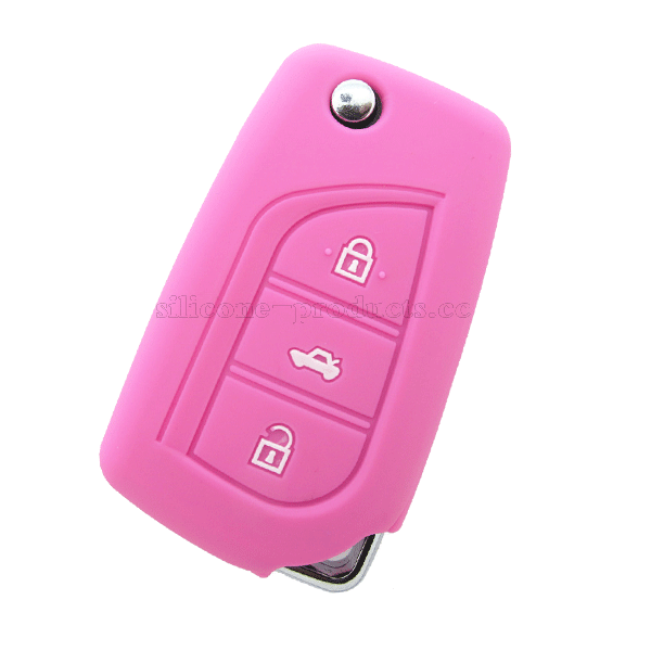 Mark X car key cover,pink,3 buttons,embossed design