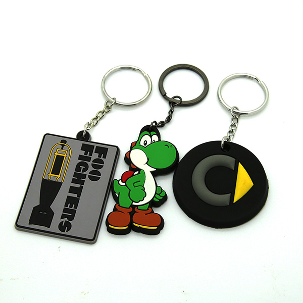 Rubber pvc keychains for any key