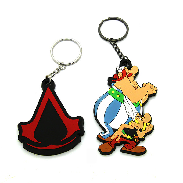 Rubber pvc keychains for any key