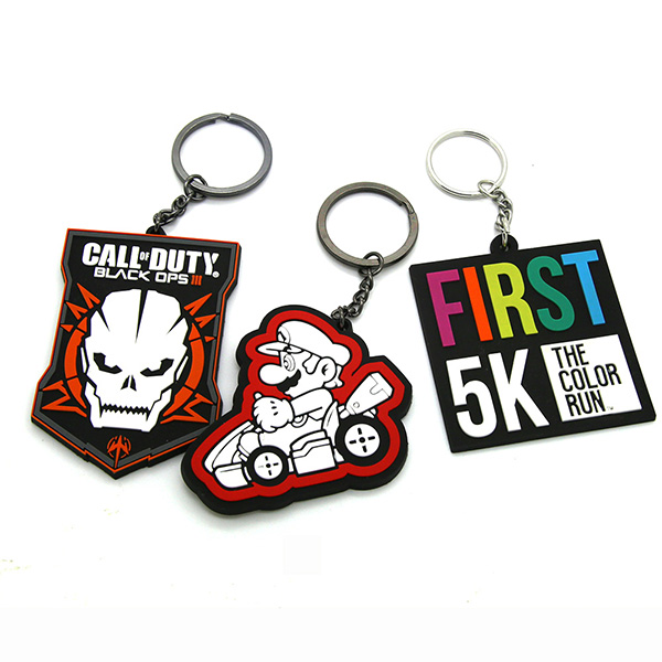 Rubber pvc keychains for any key