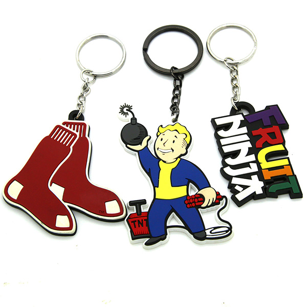 Rubber pvc keychains for any key