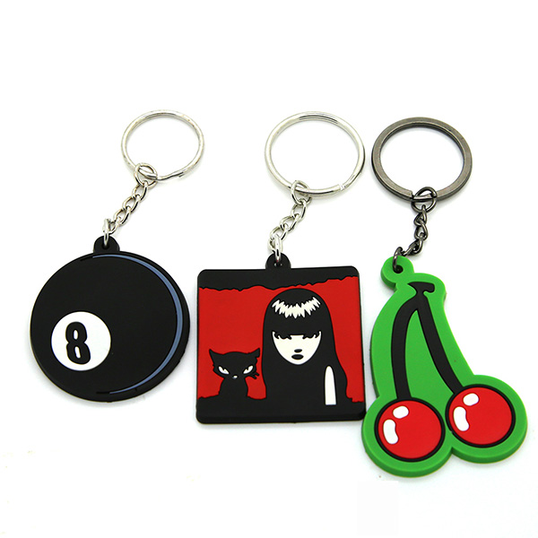 Rubber pvc keychains for any key