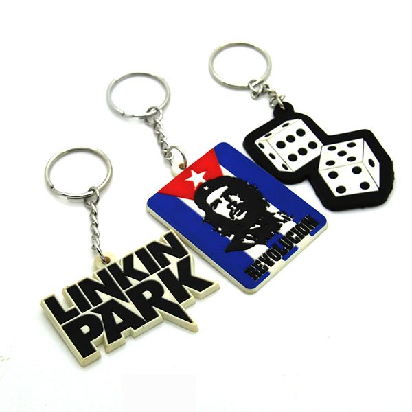 Rubber pvc keychains for any key