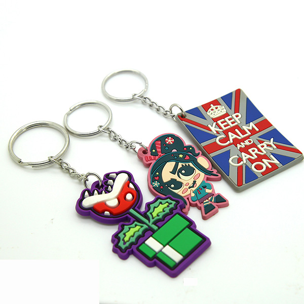 Rubber pvc keychains for any key