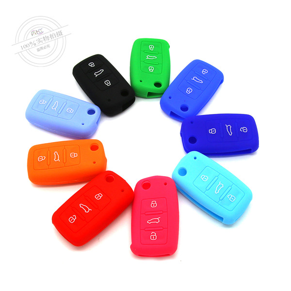 Skoda Car Key Covers,colored silicone car key case,hot sale remote key set,the best key silicone covers,waterproof car key bag