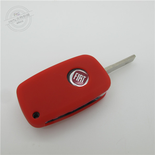 Fiat car key covers,high quality silicone key shell cover, unique design, car key case made in China