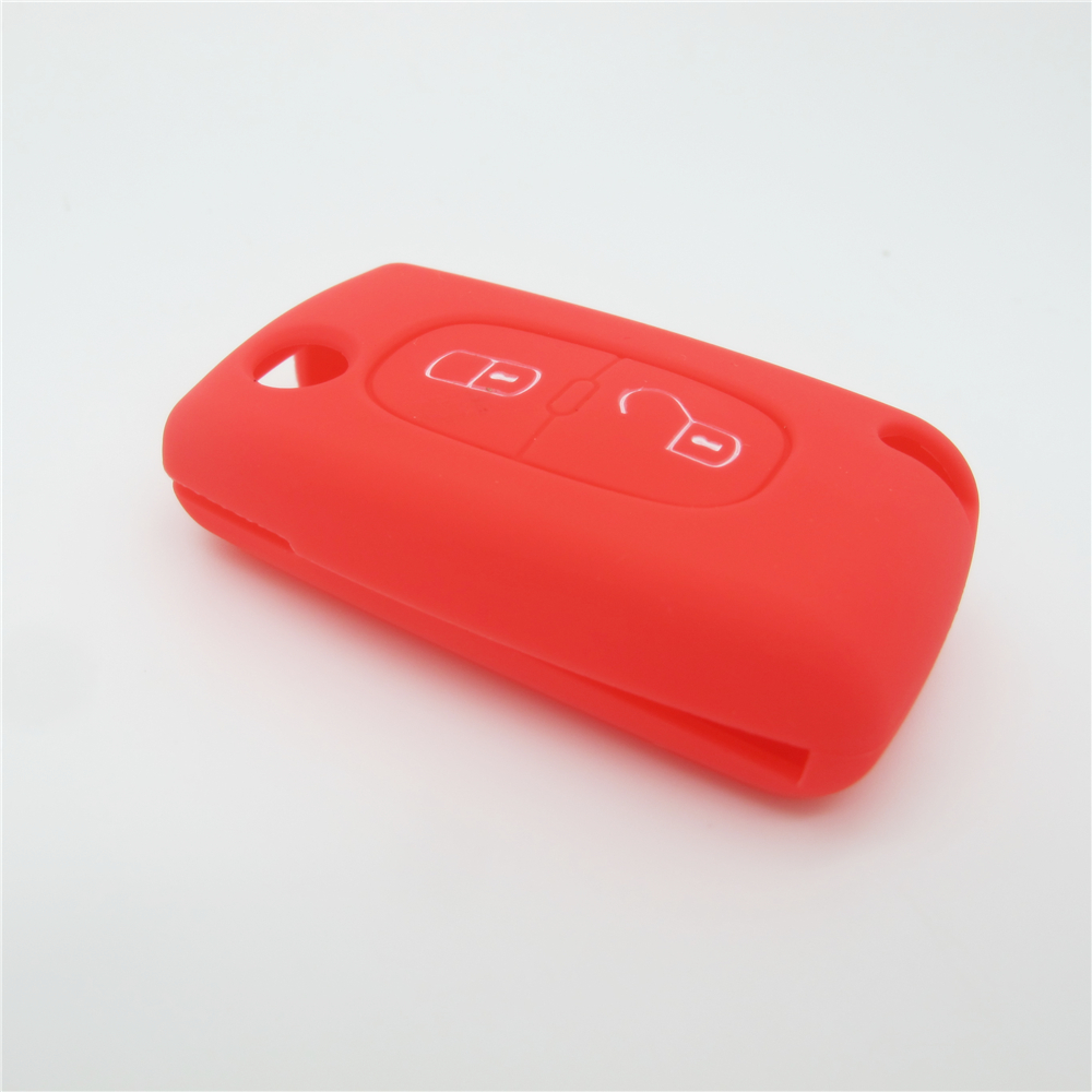 Citroen car key covers, high quality silicone key case, red silicone key bag ,silicone key protector, hot-sale silicone key protector