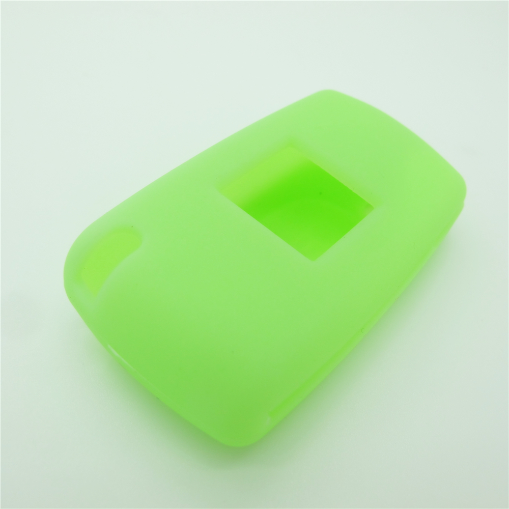 Citroen car key covers,best quality silicone car accessories, silicone car key case for Citroen, with 2 button, glow green