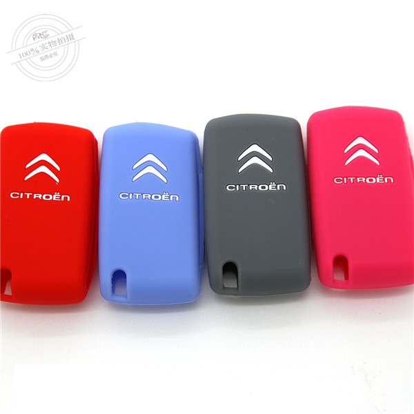 Citroen car key covers, multi-colors silicone car key case, hot sale car key casing for Citroen