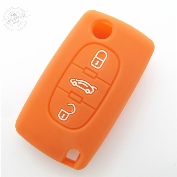 Peugeot car key covers, silicone car key case for Peugeot, hot sale silicone car key protector