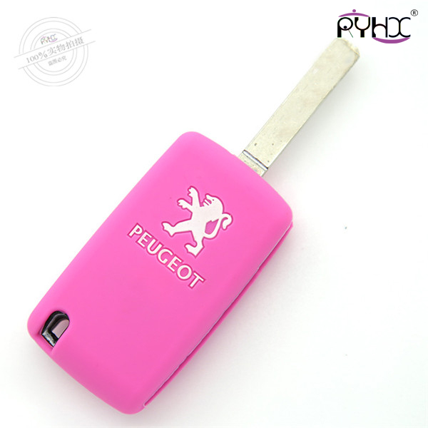 Peugeot car key covers, silicone key protector for Peugeot, the most popular car key case