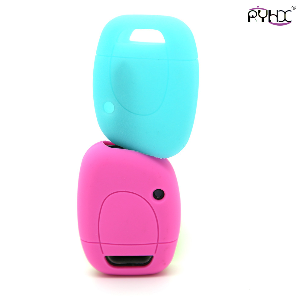 Renault car key case, mini car key covers, light blue silicone key protector, low price silicone key wallet