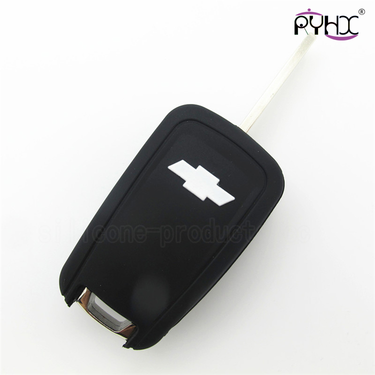 Chevrolet car key silicone cover, silicone key case for chevy, hot sale chevy silicone key protector, cheap silicone key fob covers