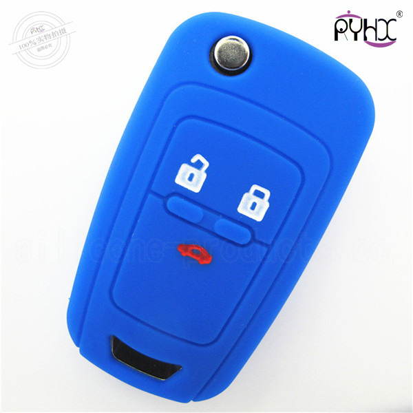 Chevrolet Cruze car key silicone protective covers, car remote control key case, silicone auto key shell, colorful car key silicone protector