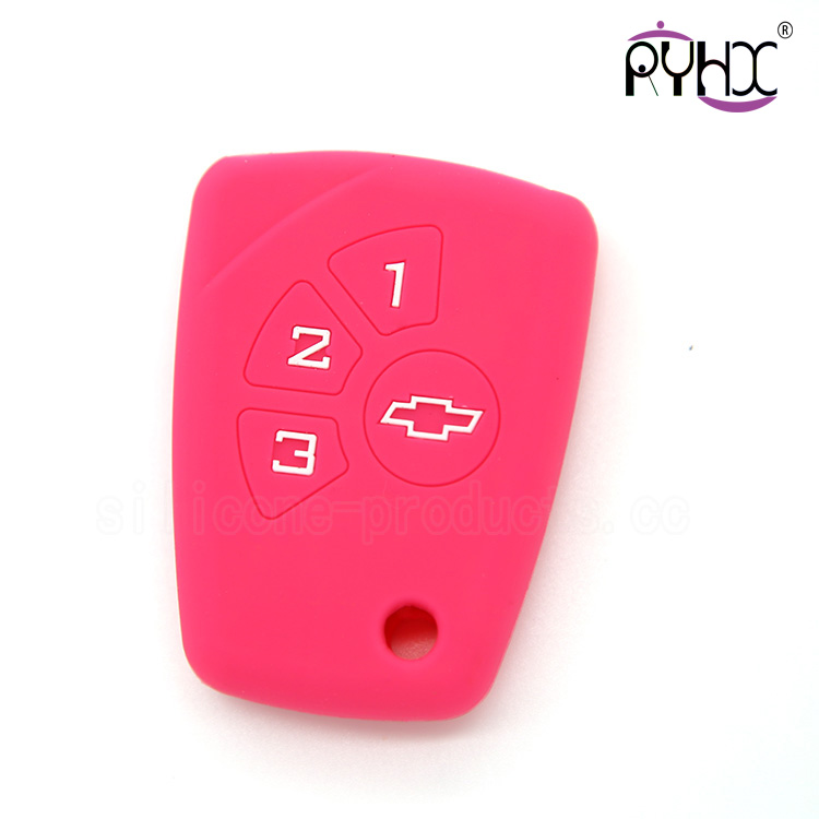 Chevrolet car key silicone pouch, the most popular car key silicone protector, special colors silicone car key case