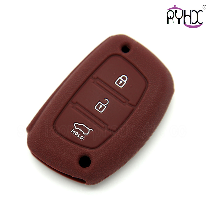 Hyundai silicone car key casing, be made of natural silicone material key covers, good toughness silicone car key shell, silicone key wallet suitable for Hyundai