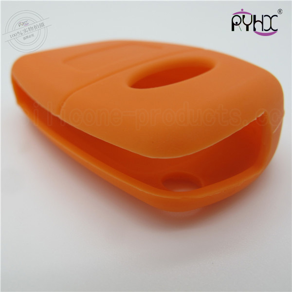 Hyundai mistra car key silicone protector, no fade silicone car key case, non-toxic silicone key covers for Hyundai, orange,3 buttons